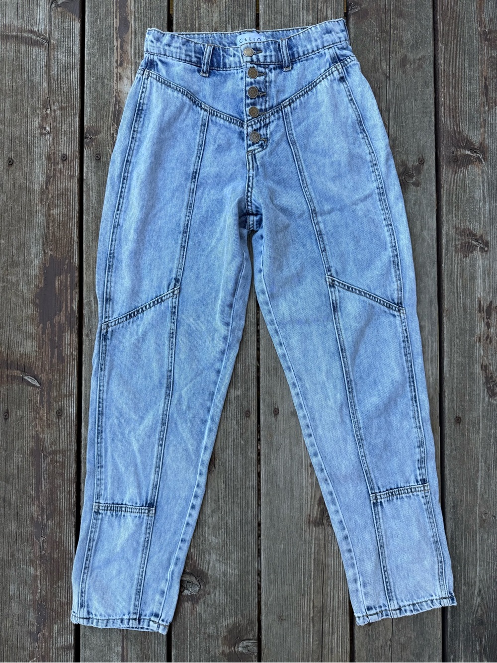 Cello high waist acid wash jeans